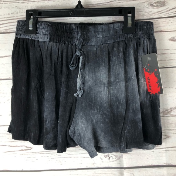 📦SHOSHO shorts tie dye black NWT - Picture 6 of 8